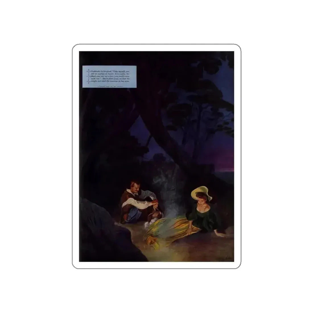 Frenchman's Creek (Pt. 2), Ladies' Home Journal, November 1941 (Magazine Illustration) STICKER Vinyl Die-Cut Decal - The Sticker Space