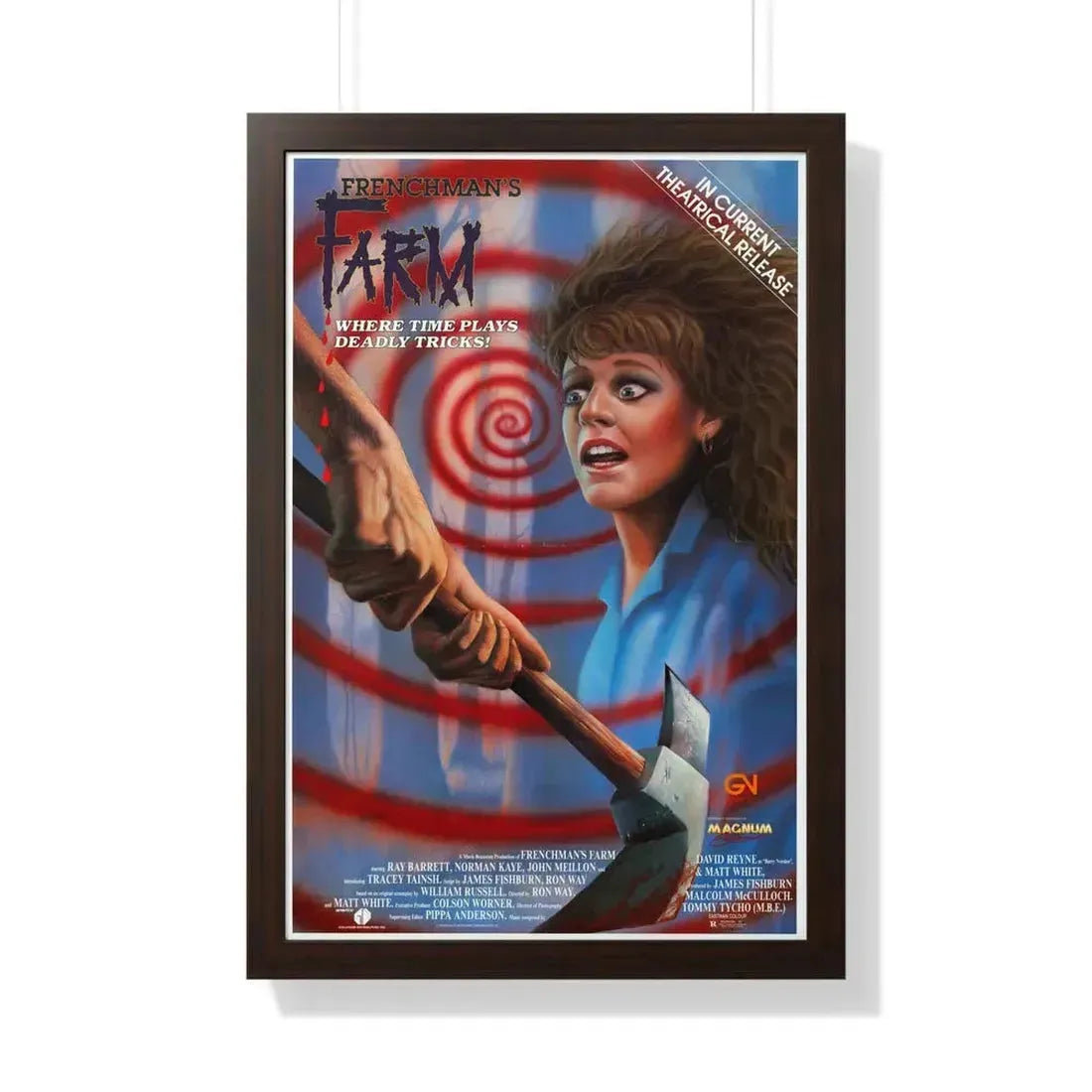 FRENCHMAN'S FARM 1987 - Framed Movie Poster 20" x 30" Walnut - The Sticker Space