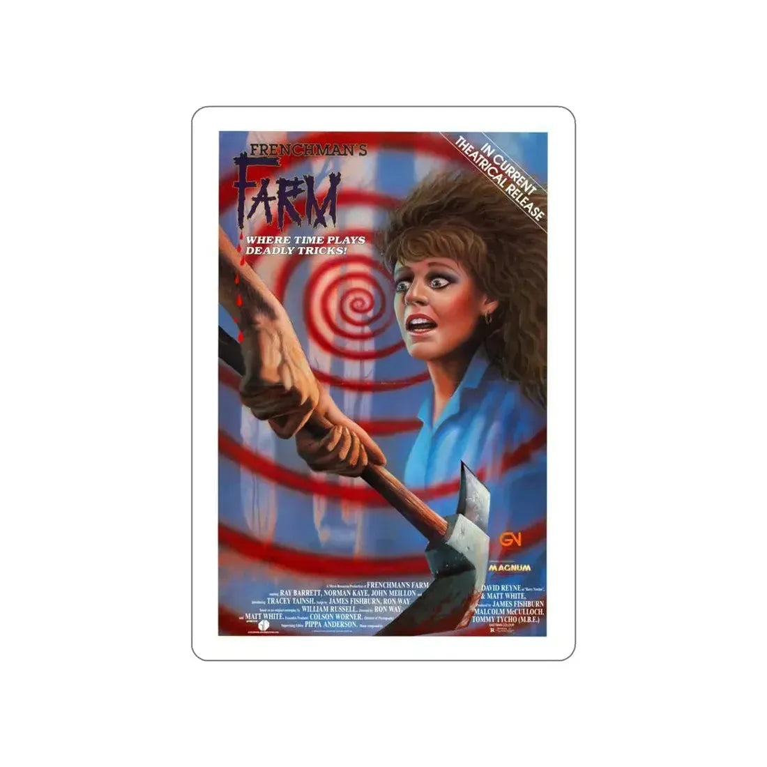 FRENCHMAN'S FARM 1987 Movie Poster STICKER Vinyl Die-Cut Decal 6 Inch - The Sticker Space