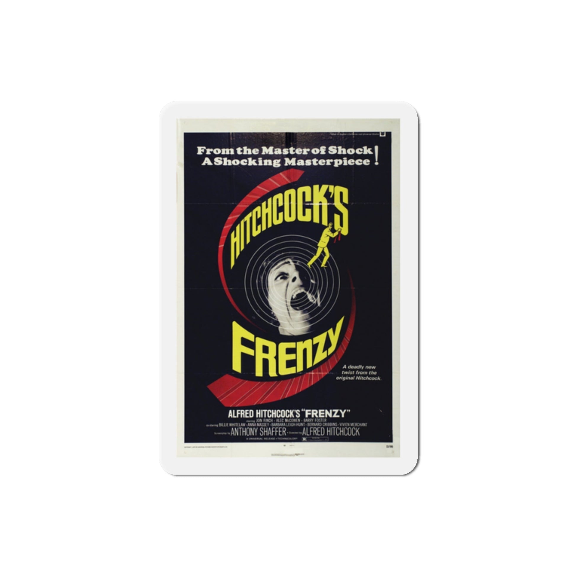 Frenzy 1972 Movie Poster Die-Cut Magnet-2 Inch-The Sticker Space