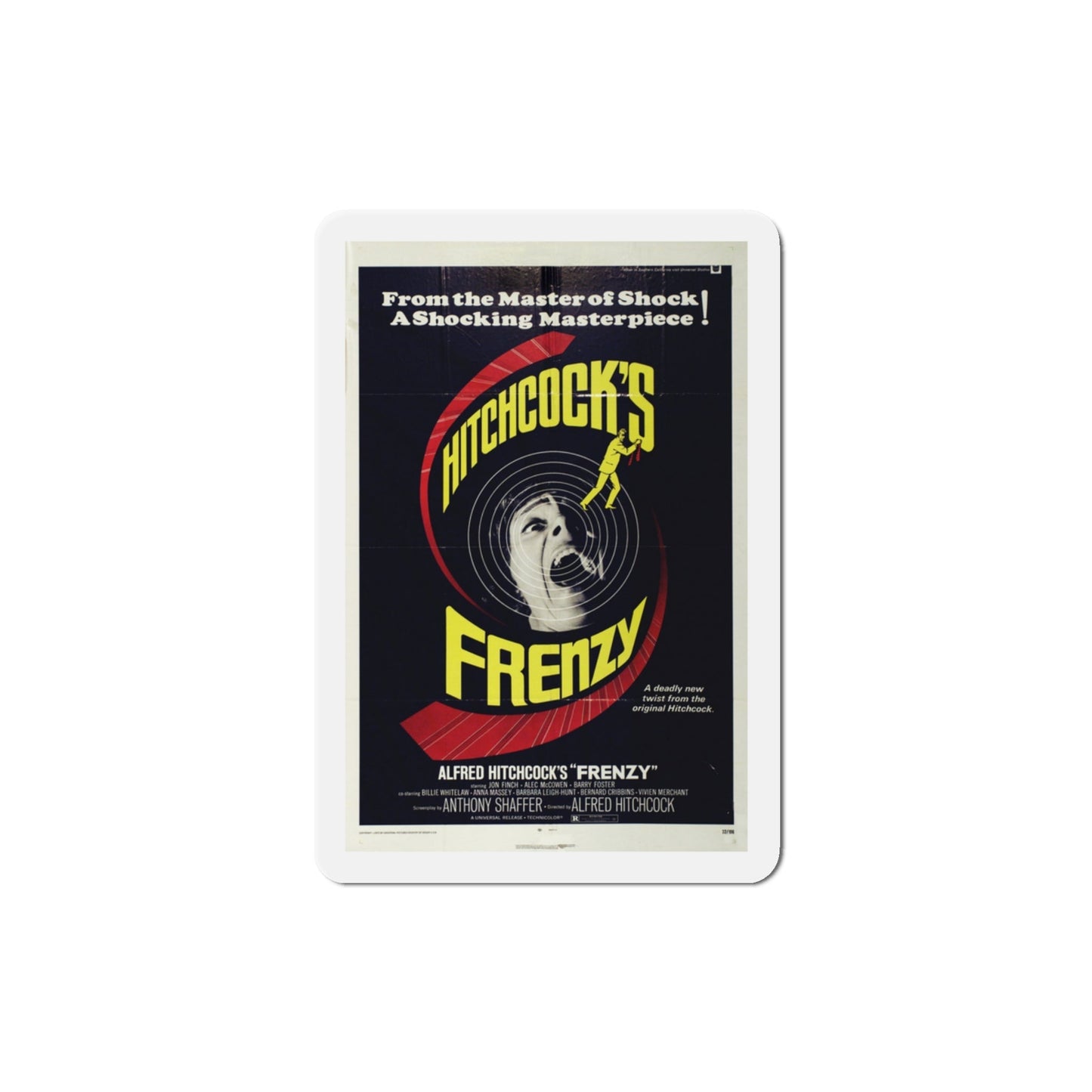 Frenzy 1972 Movie Poster Die-Cut Magnet-3 Inch-The Sticker Space