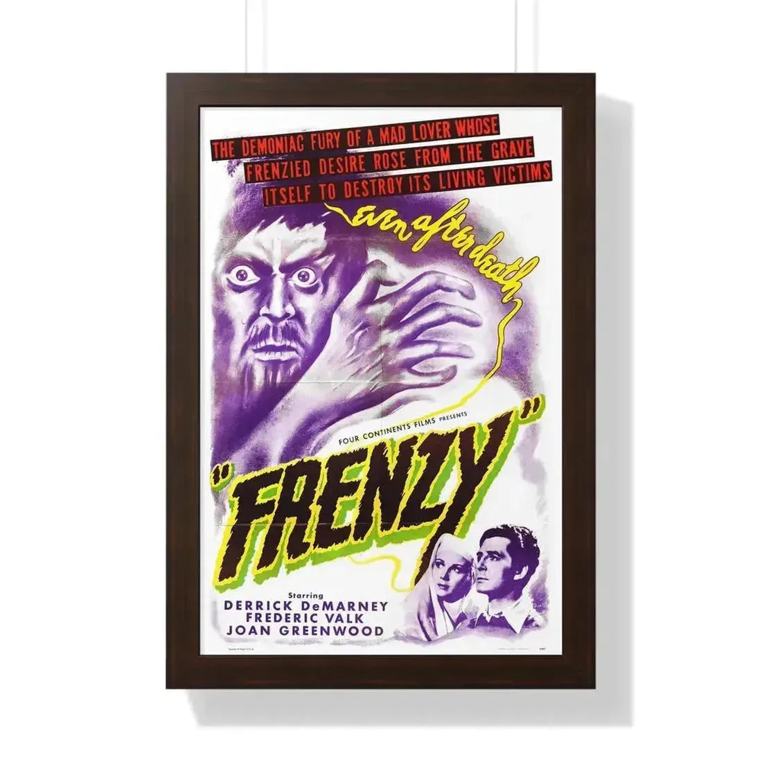 FRENZY (LATIN QUARTER) 1945 - Framed Movie Poster 16″ x 24″ Walnut - The Sticker Space