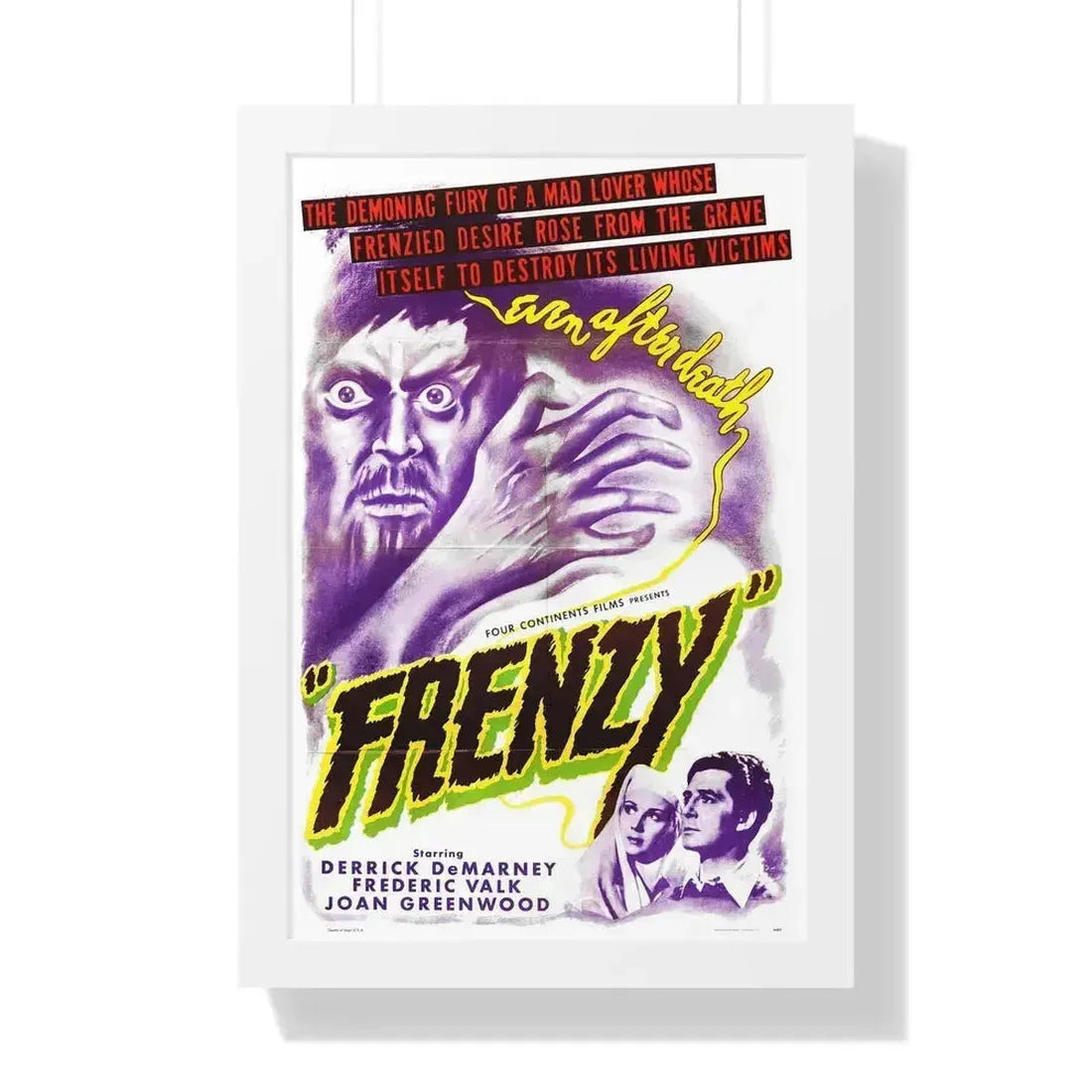 FRENZY (LATIN QUARTER) 1945 - Framed Movie Poster 16″ x 24″ White - The Sticker Space