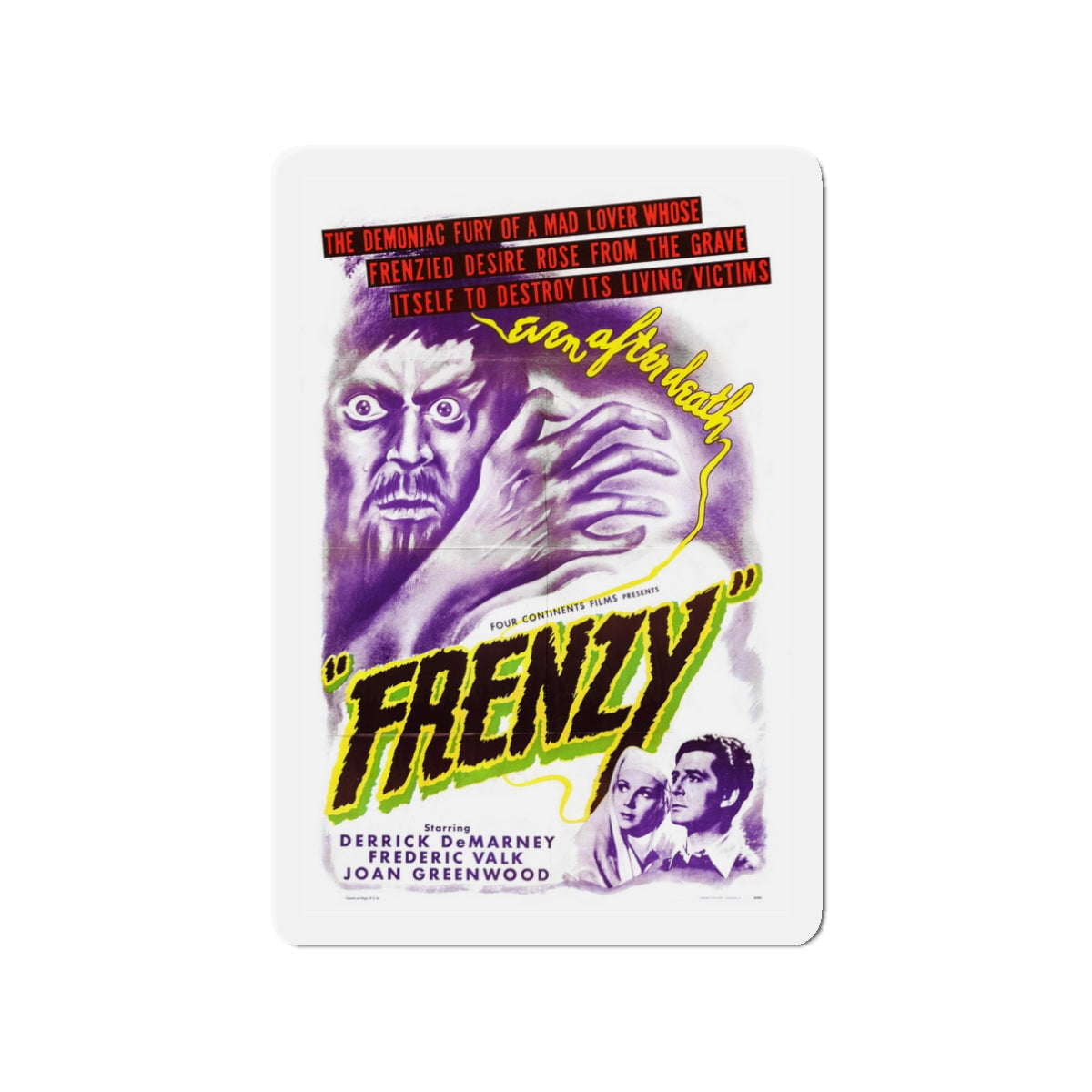 FRENZY (LATIN QUARTER) 1945 Movie Poster - Die-Cut Magnet-3" x 3"-The Sticker Space