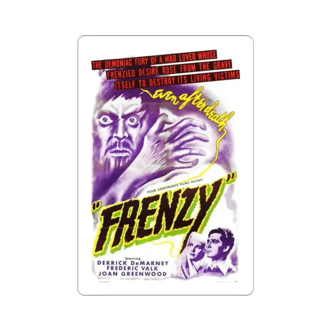 FRENZY (LATIN QUARTER) 1945 Movie Poster - STICKER Vinyl Kiss-Cut Decal 2 Inch White - The Sticker Space