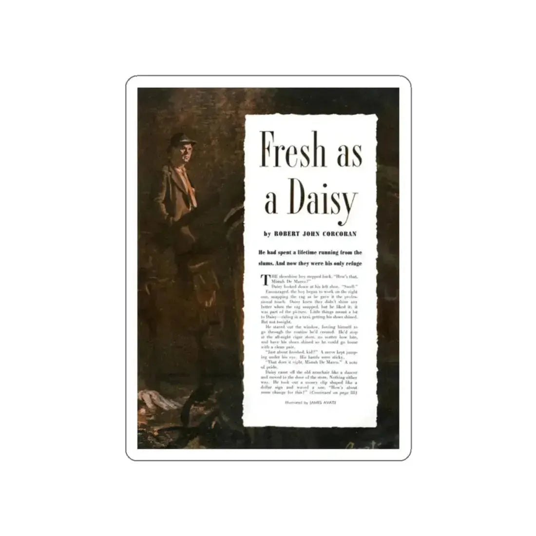 Fresh As a Daisy (1951) (Magazine Illustration) STICKER Vinyl Die-Cut Decal - The Sticker Space