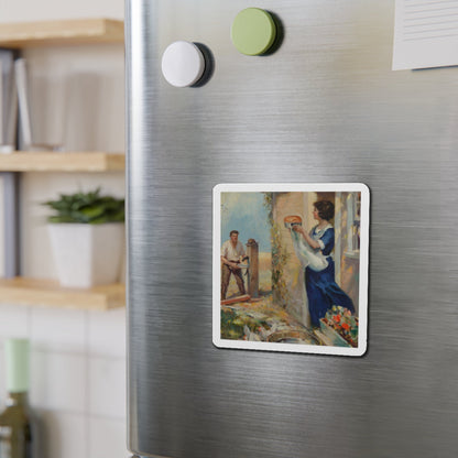 Fresh Bread (Magazine Illustration) Refrigerator Magnet-The Sticker Space