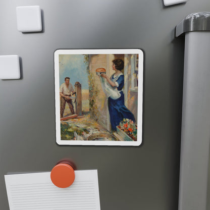 Fresh Bread (Magazine Illustration) Refrigerator Magnet-The Sticker Space