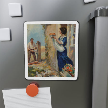 Fresh Bread (Magazine Illustration) Refrigerator Magnet-The Sticker Space