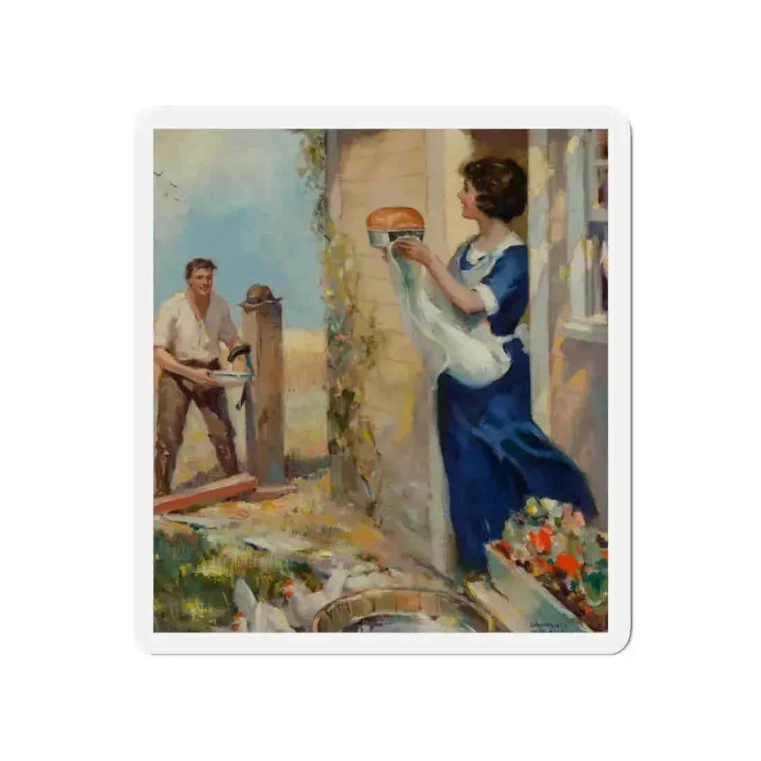 Fresh Bread (Magazine Illustration) Refrigerator Magnet 4 Inch Die-Cut - The Sticker Space