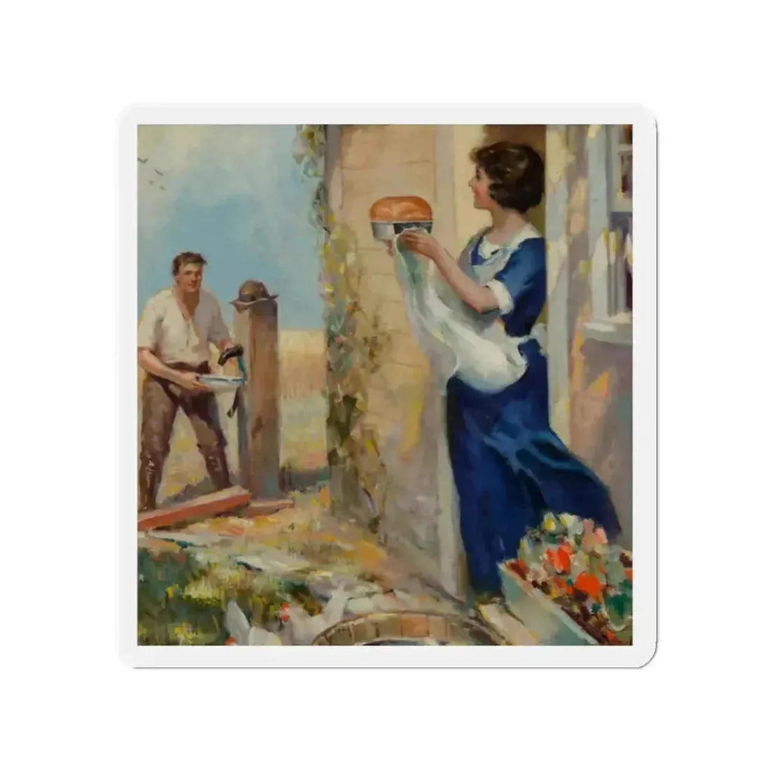 Fresh Bread (Magazine Illustration) Refrigerator Magnet - The Sticker Space