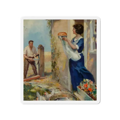 Fresh Bread (Magazine Illustration) Refrigerator Magnet - The Sticker Space