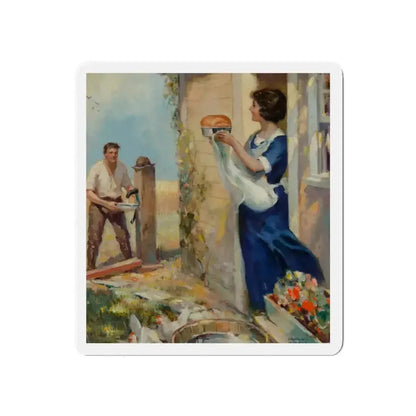 Fresh Bread (Magazine Illustration) Refrigerator Magnet - The Sticker Space