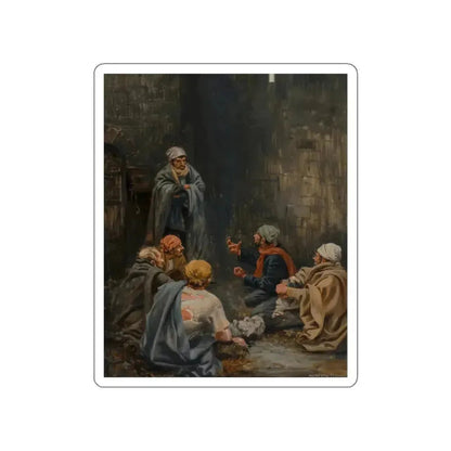 Fresh Draft of Prisoners, Saturday Evening Post interior illustration, 1931 (Magazine Illustration) STICKER Vinyl Die-Cut Decal White Die-Cut 5 Inch - The Sticker Space