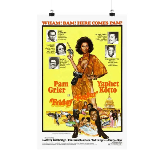 FRIDAY FOSTER 1975 - Paper Movie Poster 12″ x 18″ Matte - The Sticker Space