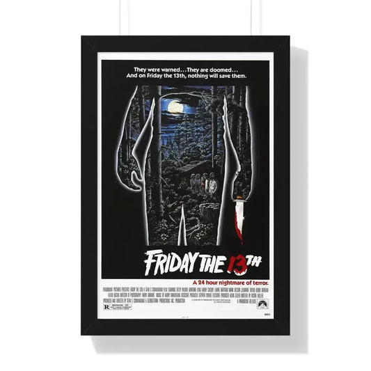 FRIDAY THE 13TH 1980 - Framed Movie Poster 16″ x 24″ Black - The Sticker Space