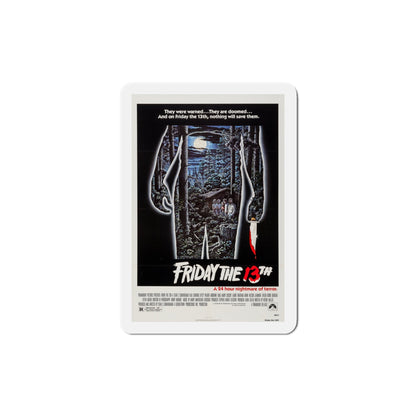 Friday the 13th 1980 Movie Poster Die-Cut Magnet-4" x 4"-The Sticker Space