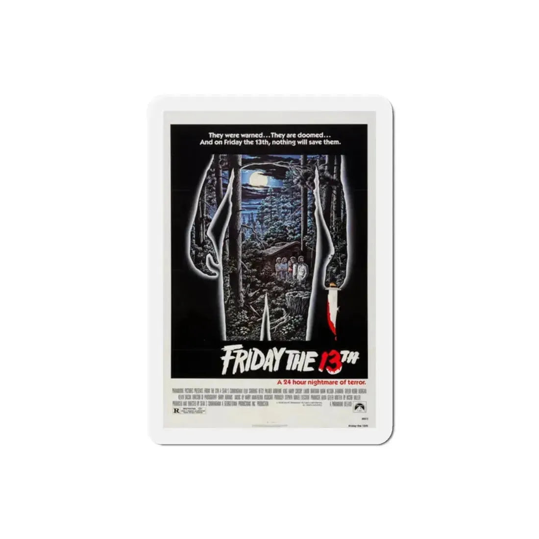 Friday the 13th 1980 Movie Poster Refrigerator Magnet 2 Inch - The Sticker Space