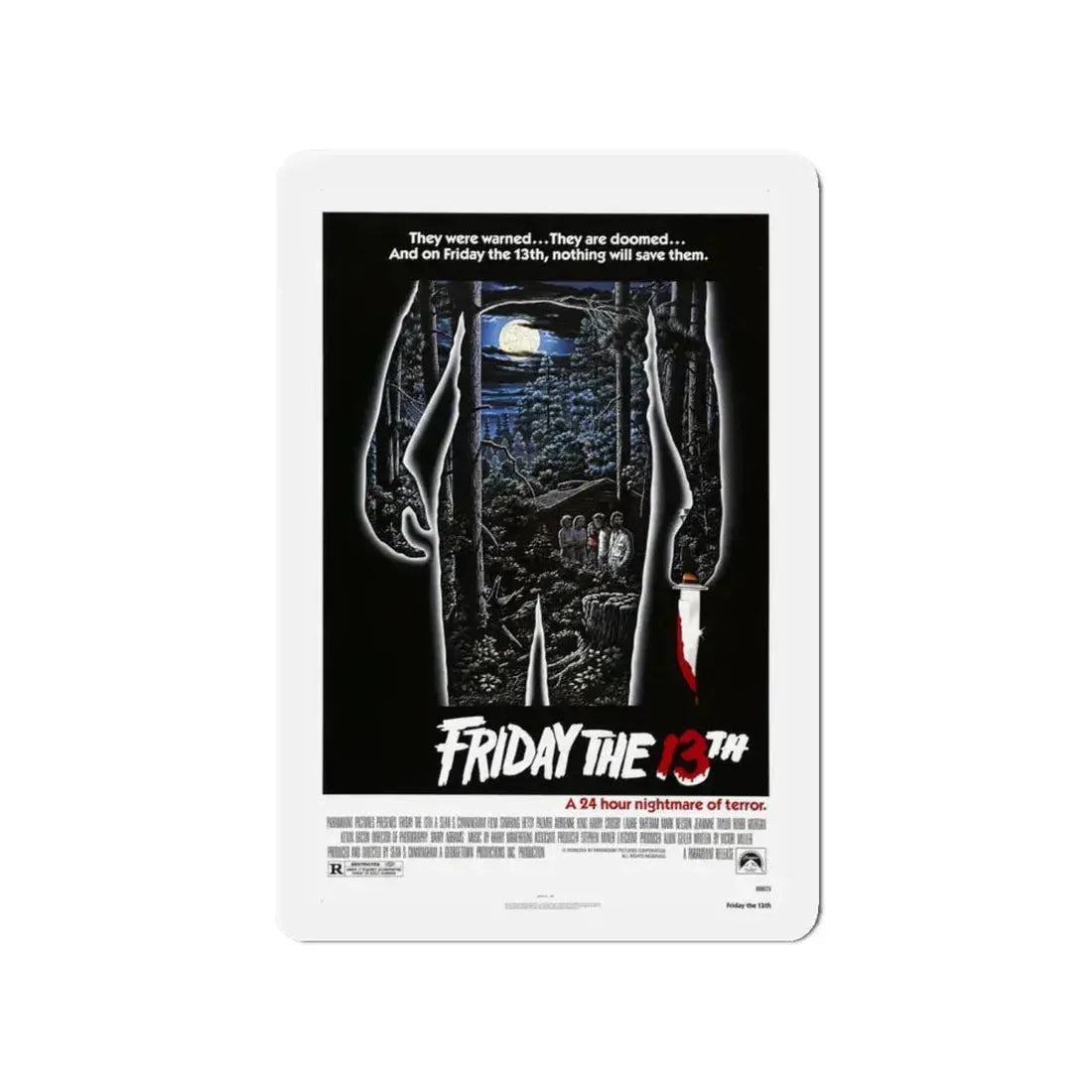 FRIDAY THE 13TH 1980 Movie Poster - Refrigerator Magnet 4 Inch - The Sticker Space