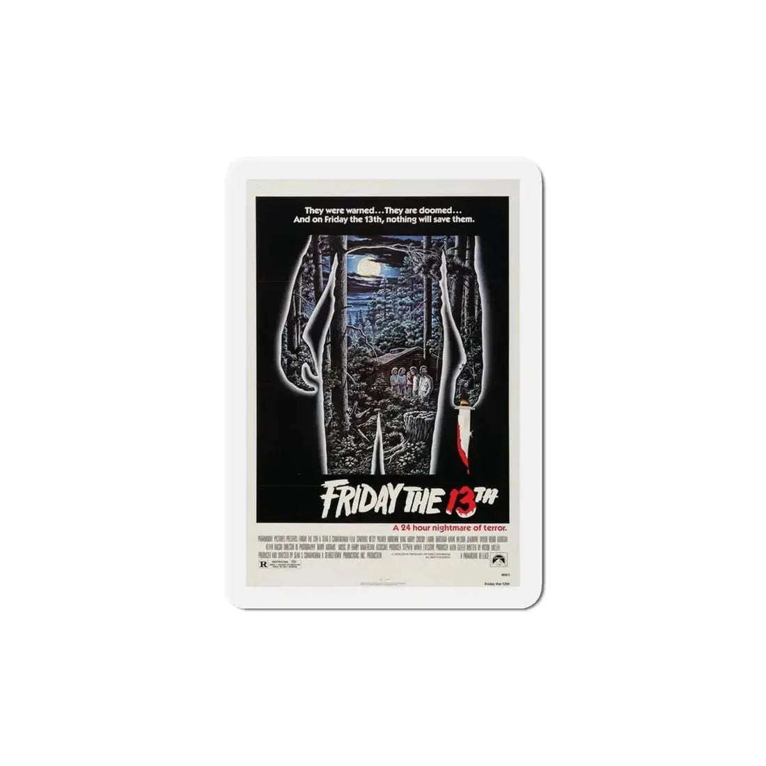 Friday the 13th 1980 Movie Poster Refrigerator Magnet - The Sticker Space