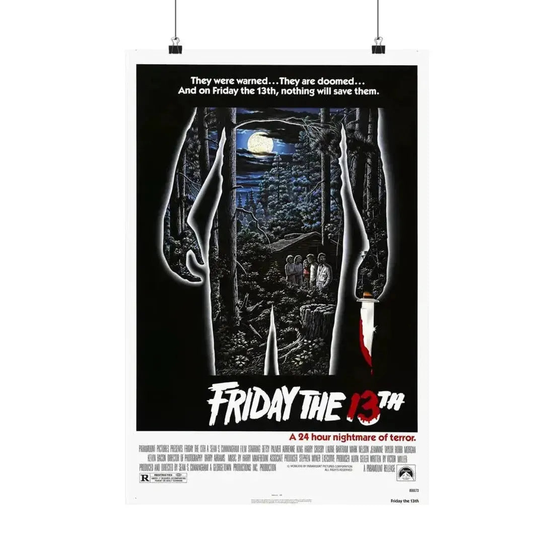 FRIDAY THE 13TH 1980 - Paper Movie Poster 16″ x 24″ Matte - The Sticker Space