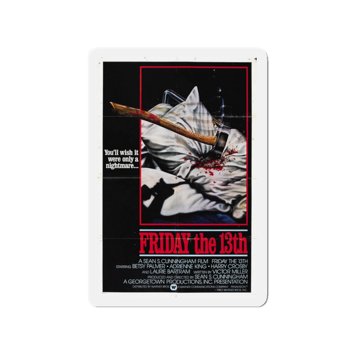 FRIDAY THE 13TH (2) 1980 Movie Poster - Die-Cut Magnet-3" x 3"-The Sticker Space