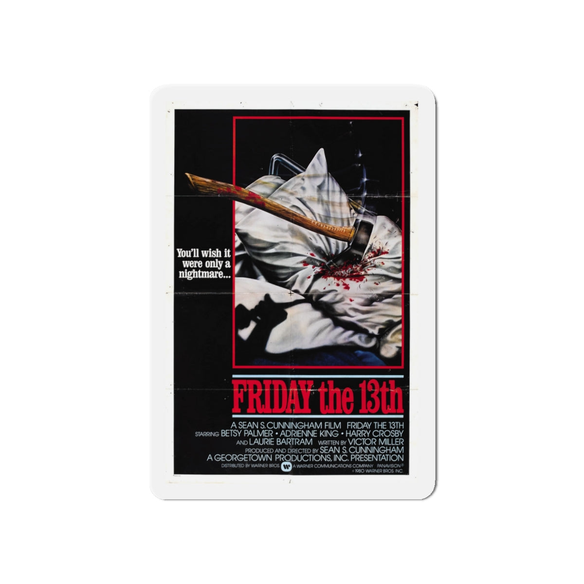 FRIDAY THE 13TH (2) 1980 Movie Poster - Die-Cut Magnet-5" x 5"-The Sticker Space