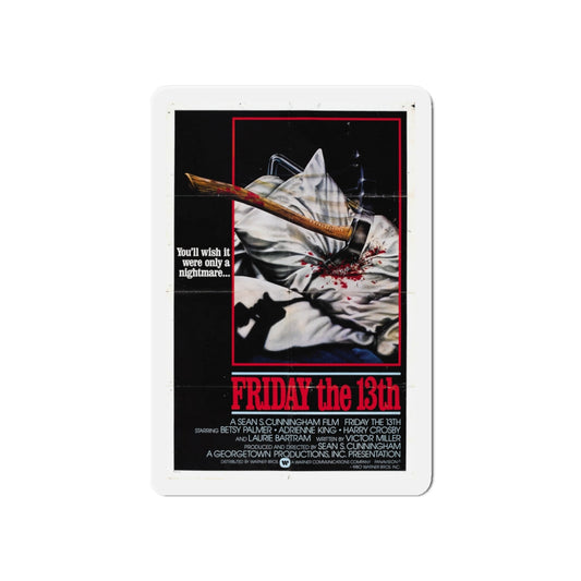 FRIDAY THE 13TH (2) 1980 Movie Poster - Die-Cut Magnet-6 × 6"-The Sticker Space