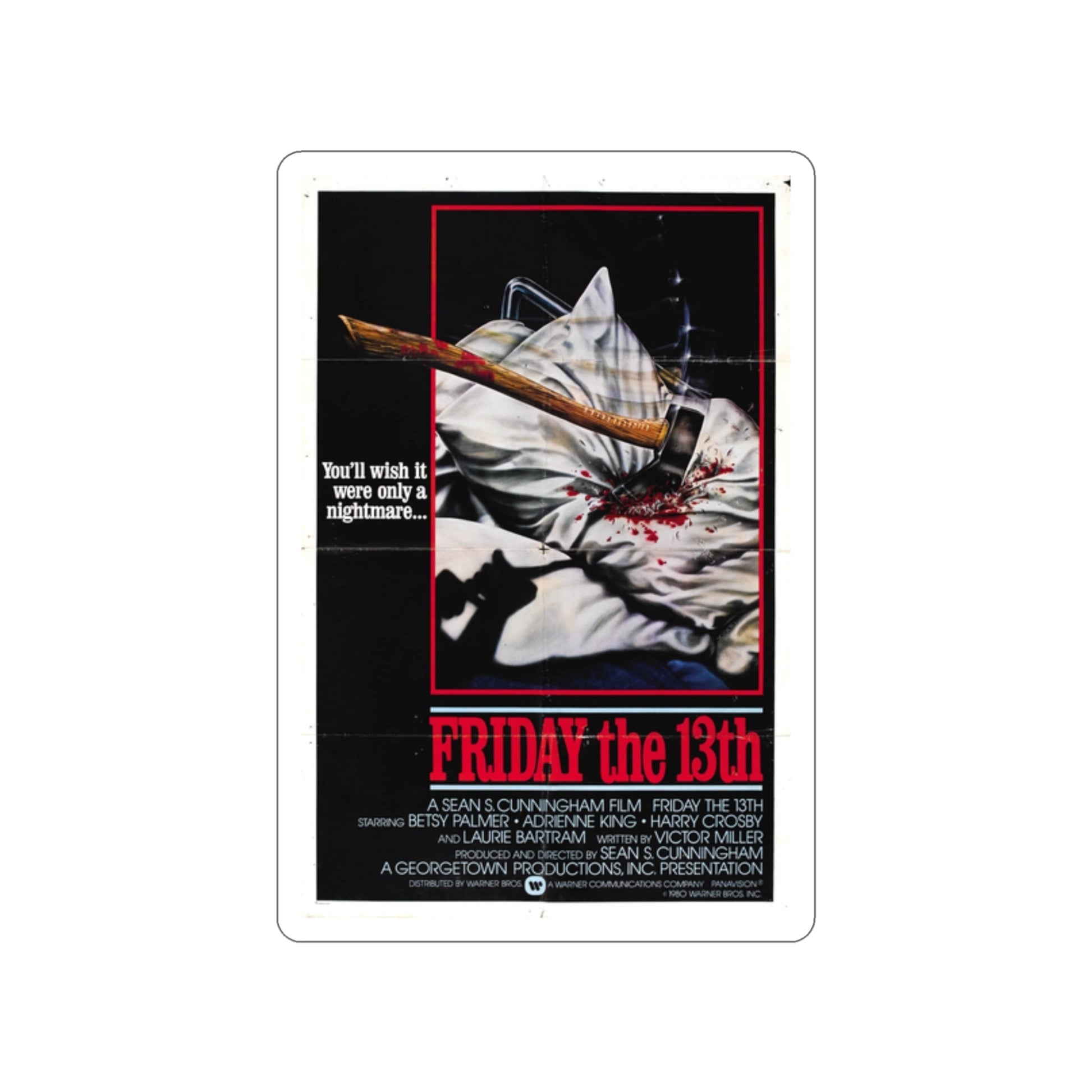 FRIDAY THE 13TH (2) 1980 Movie Poster STICKER Vinyl Die-Cut Decal-2 Inch-The Sticker Space