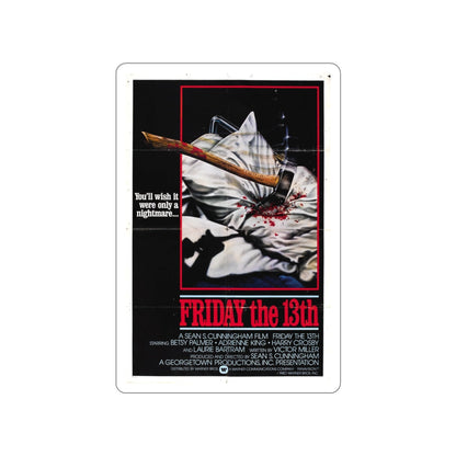 FRIDAY THE 13TH (2) 1980 Movie Poster STICKER Vinyl Die-Cut Decal-3 Inch-The Sticker Space