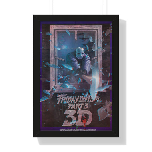 FRIDAY THE 13TH 3-D 1982 - Framed Movie Poster-16″ x 24″-The Sticker Space