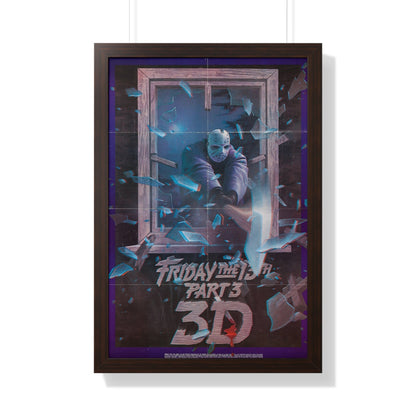 FRIDAY THE 13TH 3-D 1982 - Framed Movie Poster-20" x 30"-The Sticker Space