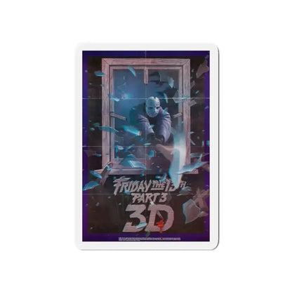 FRIDAY THE 13TH 3-D 1982 Movie Poster - Refrigerator Magnet - The Sticker Space