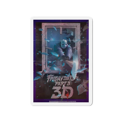 FRIDAY THE 13TH 3-D 1982 Movie Poster - Refrigerator Magnet - The Sticker Space