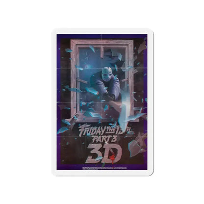 FRIDAY THE 13TH 3-D 1982 Movie Poster - Refrigerator Magnet - The Sticker Space