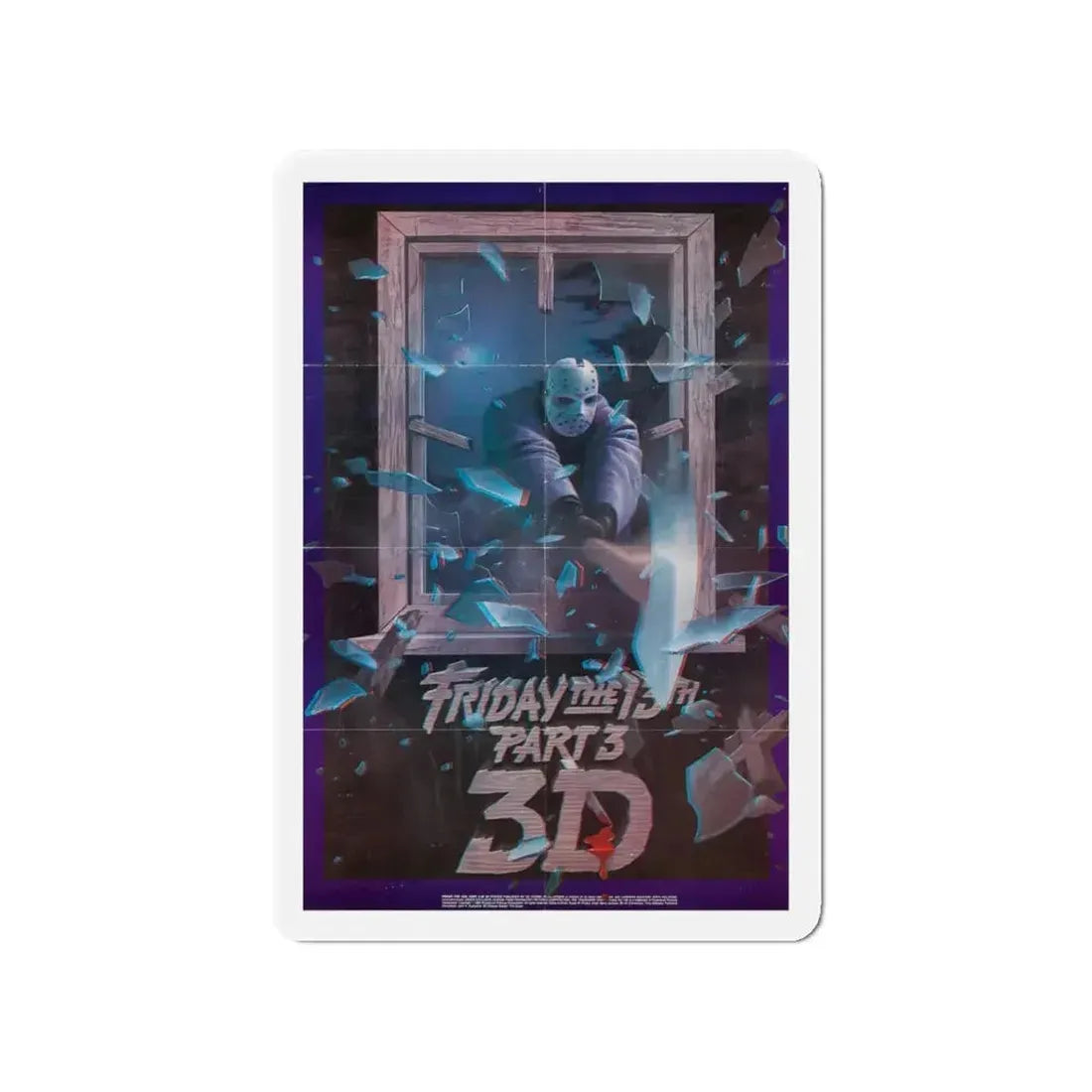FRIDAY THE 13TH 3-D 1982 Movie Poster - Refrigerator Magnet - The Sticker Space
