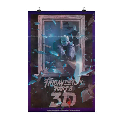 FRIDAY THE 13TH 3-D 1982 - Paper Movie Poster 12″ x 18″ Matte - The Sticker Space