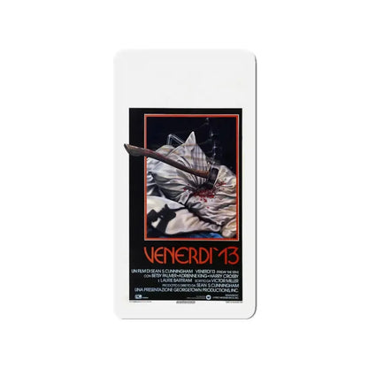 FRIDAY THE 13TH (ITALIAN) 1980 Movie Poster - Refrigerator Magnet 3 Inch - The Sticker Space