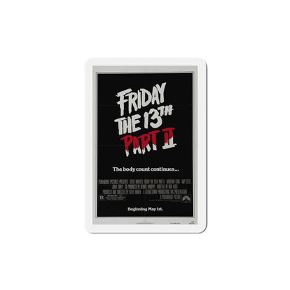 Friday the 13th Part 2 1981 Movie Poster Die-Cut Magnet-4" x 4"-The Sticker Space