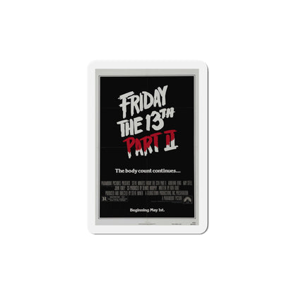 Friday the 13th Part 2 1981 Movie Poster Die-Cut Magnet-6 × 6"-The Sticker Space