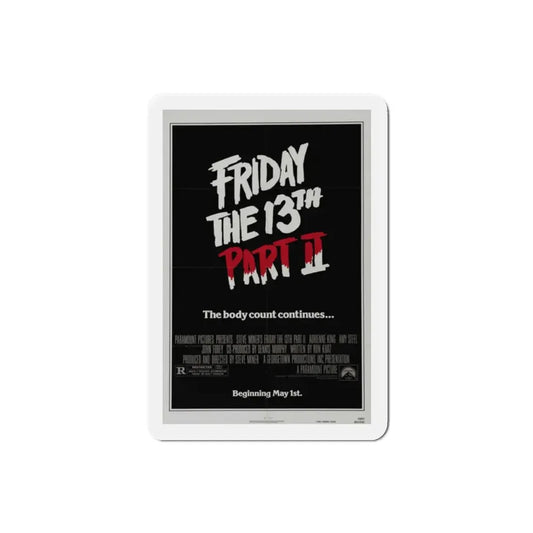 Friday the 13th Part 2 1981 Movie Poster Refrigerator Magnet 2 Inch - The Sticker Space