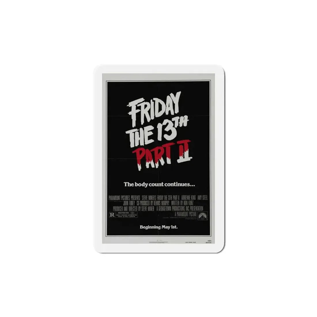 Friday the 13th Part 2 1981 Movie Poster Refrigerator Magnet - The Sticker Space