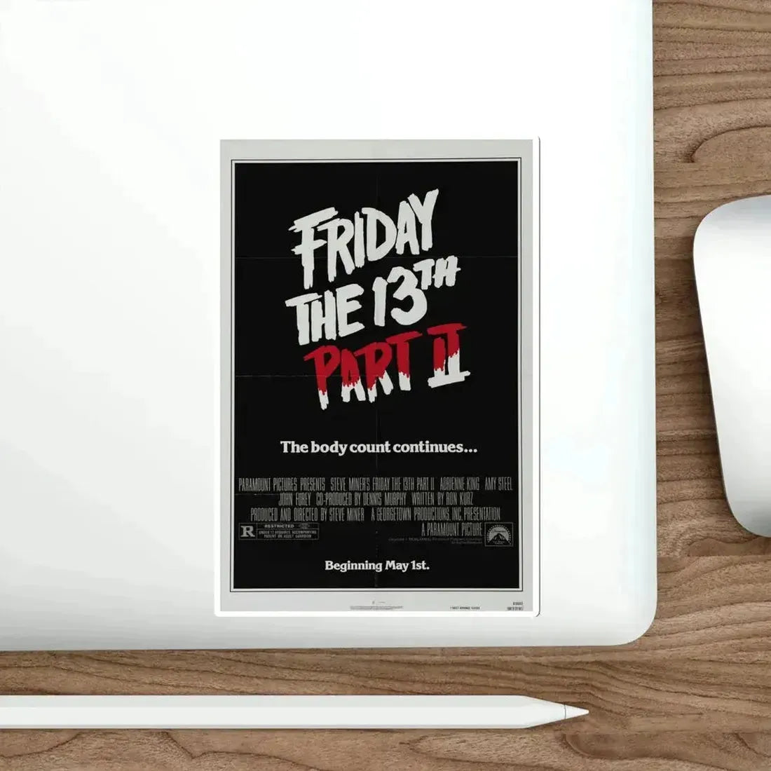 Friday the 13th Part 2 1981 Movie Poster STICKER Vinyl Die-Cut Decal - The Sticker Space