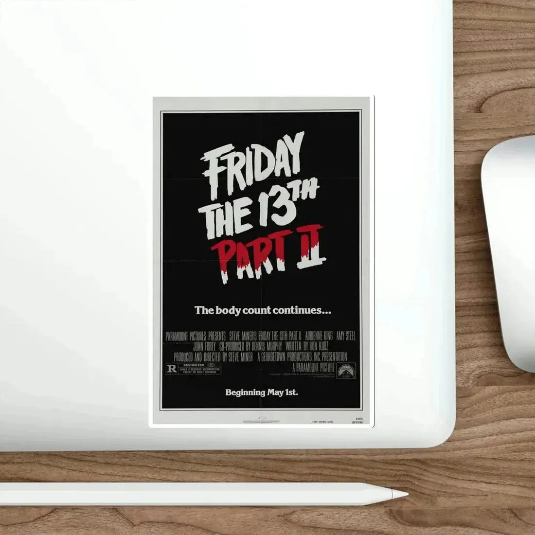 Friday the 13th Part 2 1981 Movie Poster STICKER Vinyl Die-Cut Decal - The Sticker Space