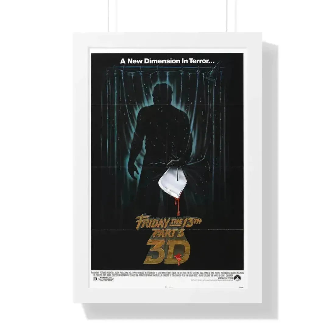 FRIDAY THE 13TH PART 3 1982 - Framed Movie Poster 16″ x 24″ White - The Sticker Space