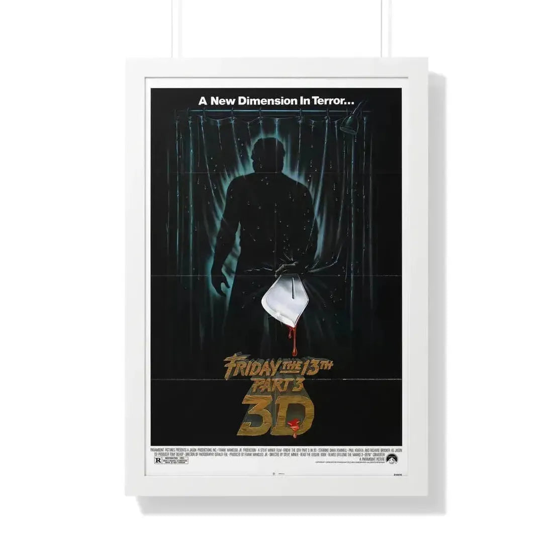 FRIDAY THE 13TH PART 3 1982 - Framed Movie Poster 20" x 30" White - The Sticker Space