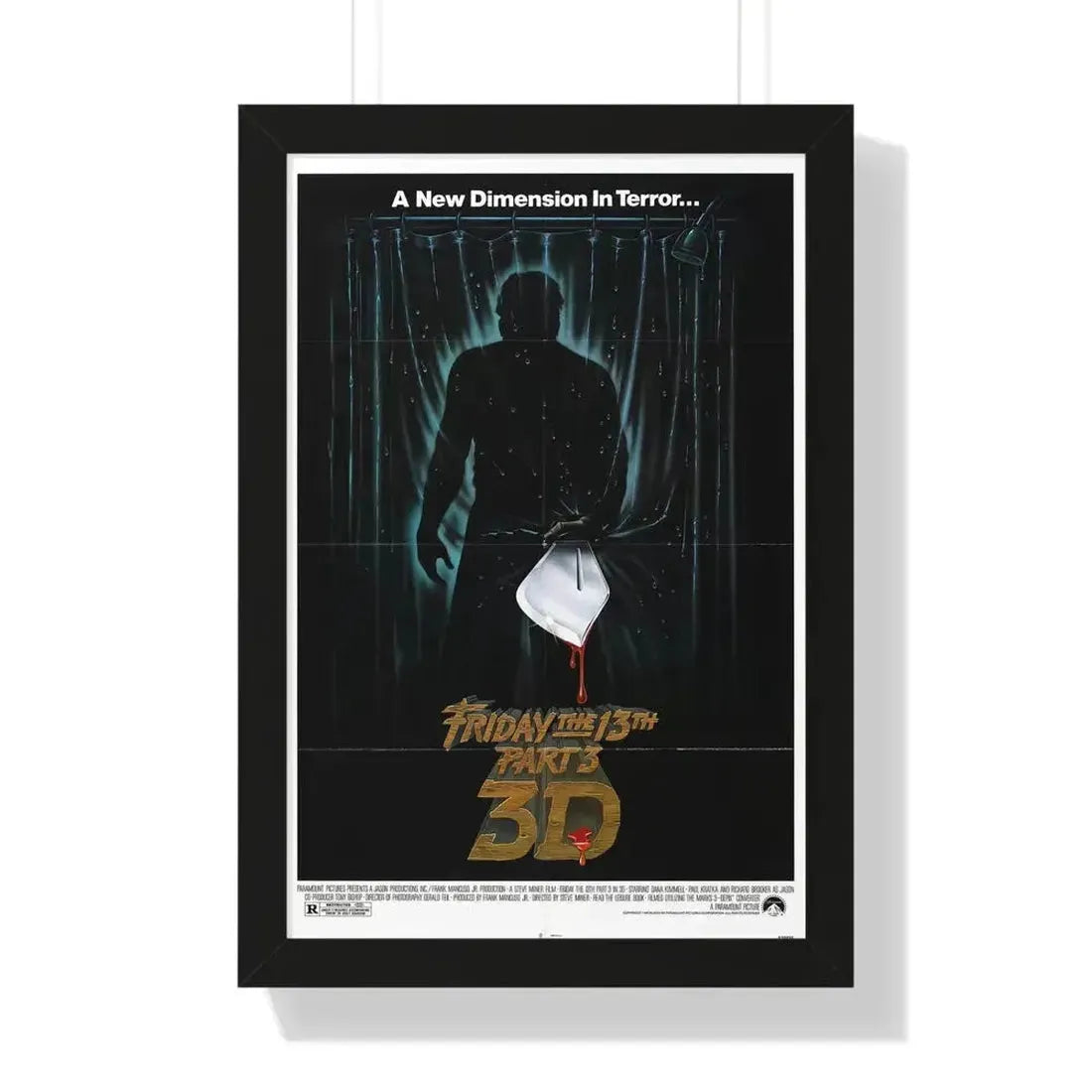FRIDAY THE 13TH PART 3 1982 - Framed Movie Poster - The Sticker Space