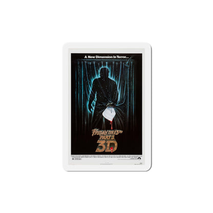 Friday the 13th Part 3 1982 Movie Poster Die-Cut Magnet-4" x 4"-The Sticker Space