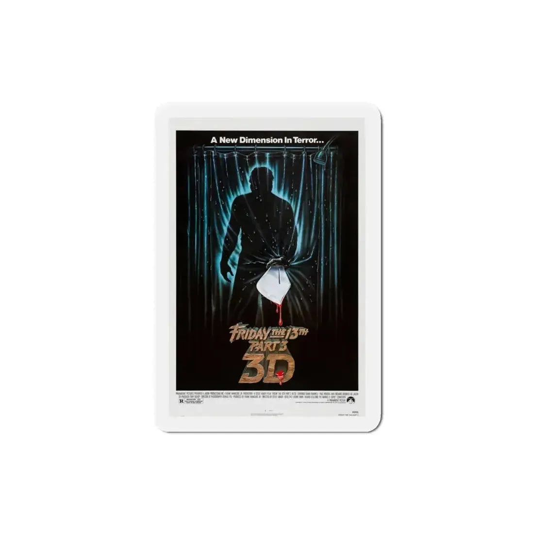 Friday the 13th Part 3 1982 Movie Poster Refrigerator Magnet 3 Inch - The Sticker Space