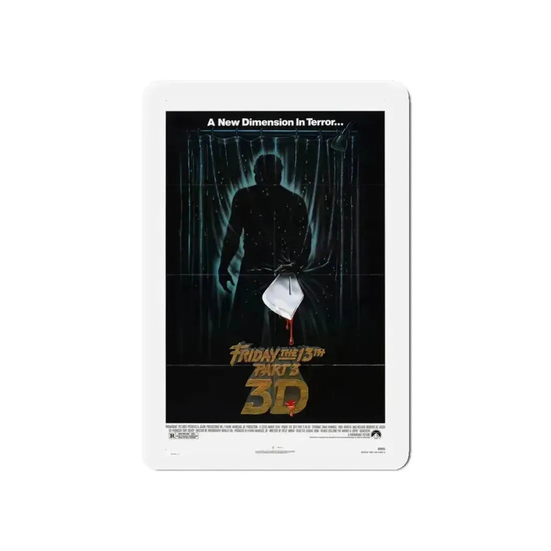 FRIDAY THE 13TH PART 3 1982 Movie Poster - Refrigerator Magnet - The Sticker Space